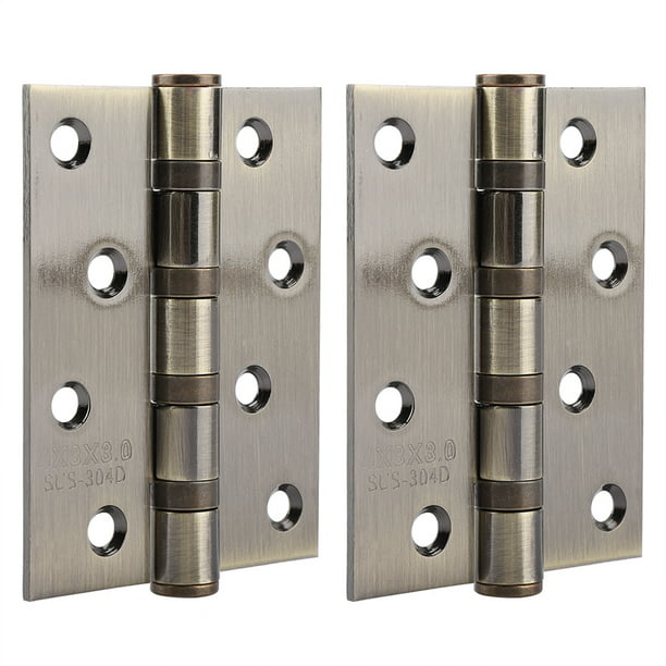 Plating Yellow 4in 3mm Stainless Steel Door Hinge Loose Pin Muffler Buffer Hinges Mute Bearing for Door Door Hinge 